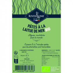Pâtes à la laitue de mer BIO - étiquette